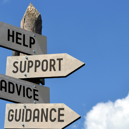 support sign post